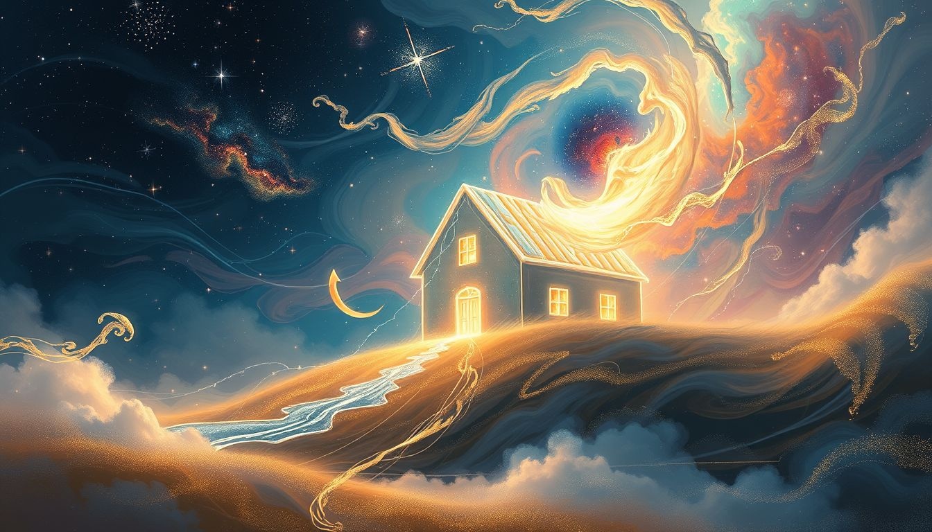 Het schilderen van een boerenhuisje symboliseert persoonlijke groei en vernieuwing.