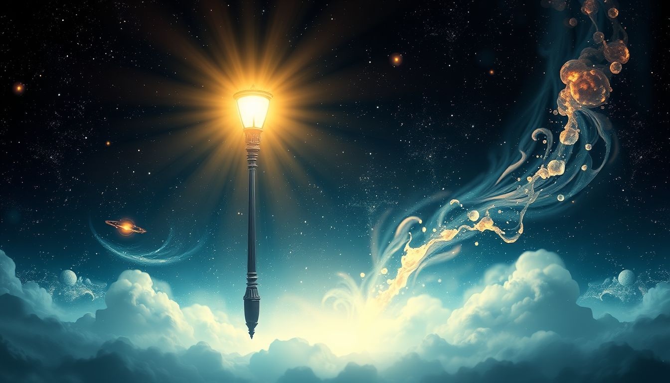 Een lantaarnpaal in felle zon symboliseert helderheid in uitdagingen.