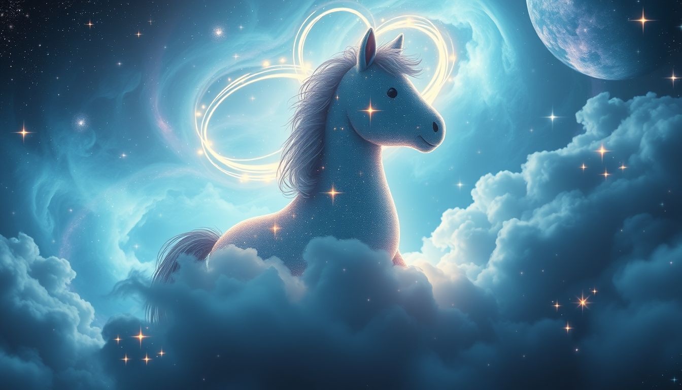 Een oud knuffelpaard symboliseert vaak verloren jeugdherinneringen en trots.