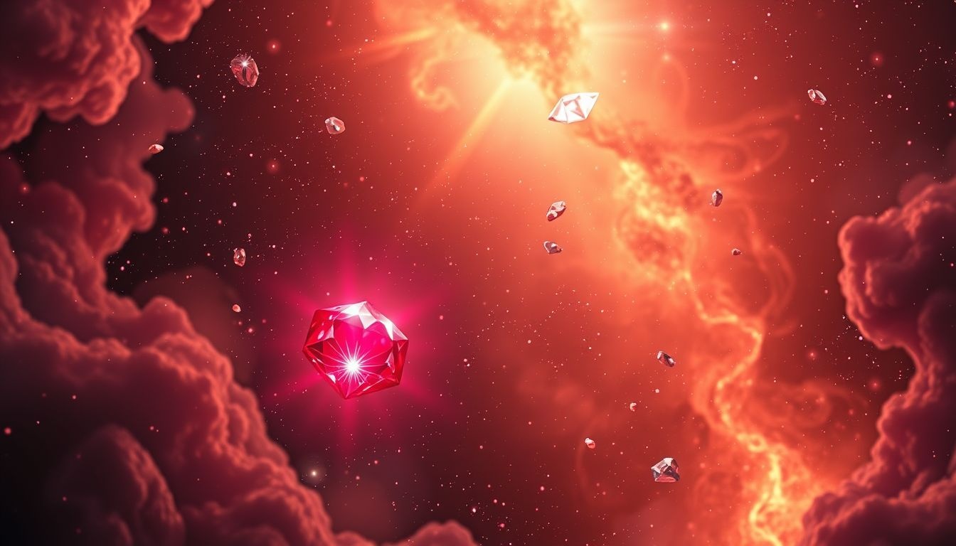 Een schitterende robijn symboliseert passie en innerlijke kracht.