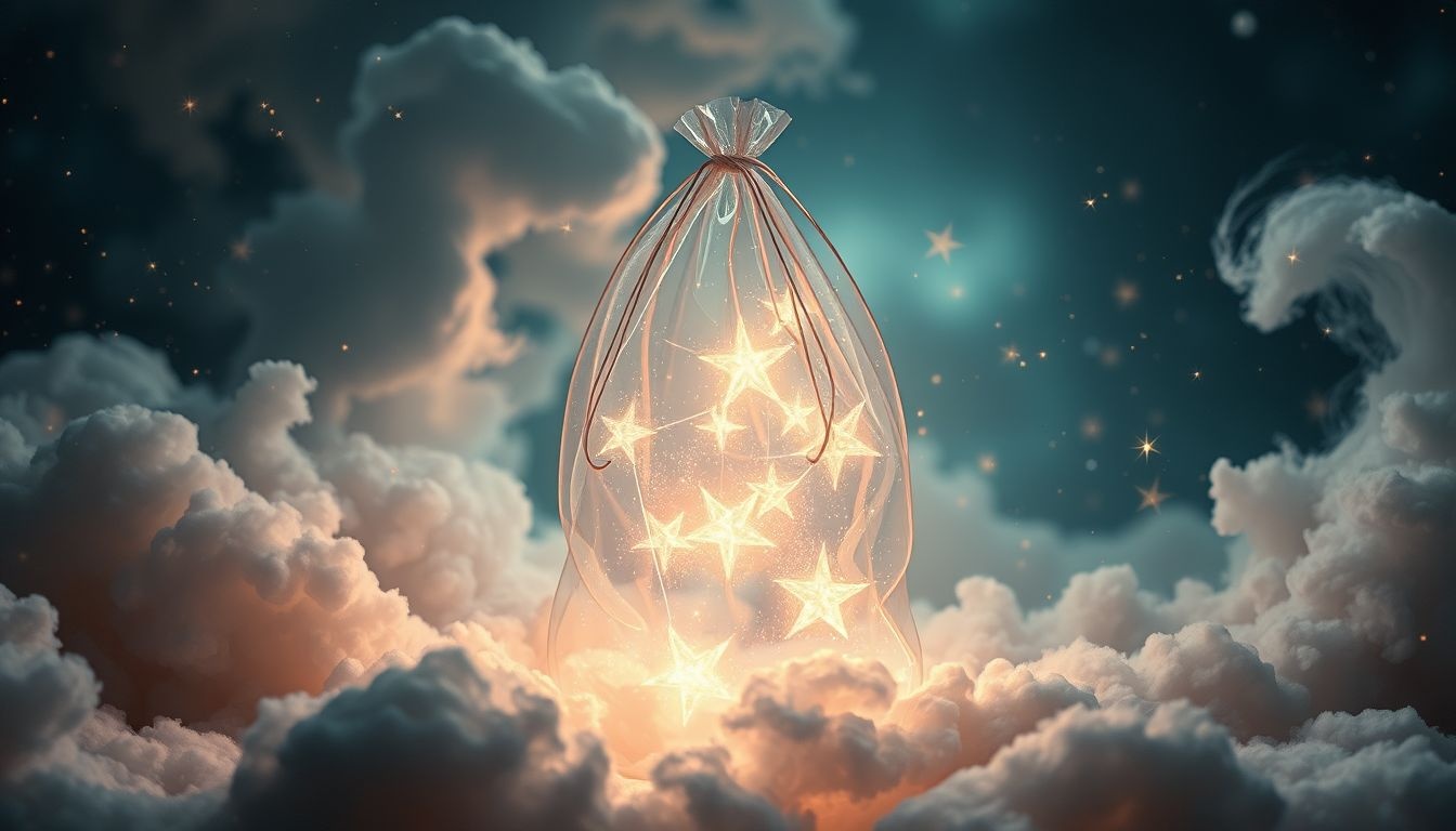 Een tas vullen met foto’s symboliseert gekoesterde herinneringen bewaren.