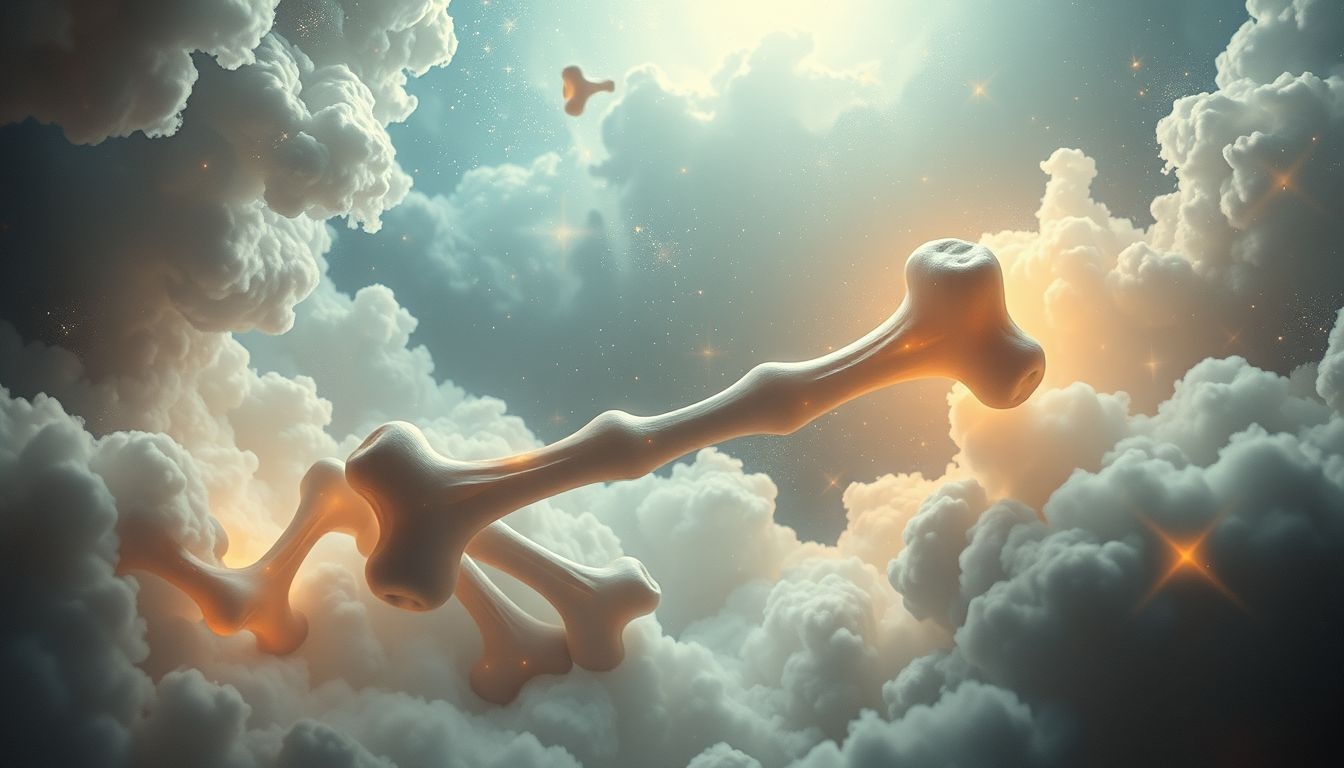 Gerammel van botten symboliseert vaak onderdrukte angsten voor sterfelijkheid.