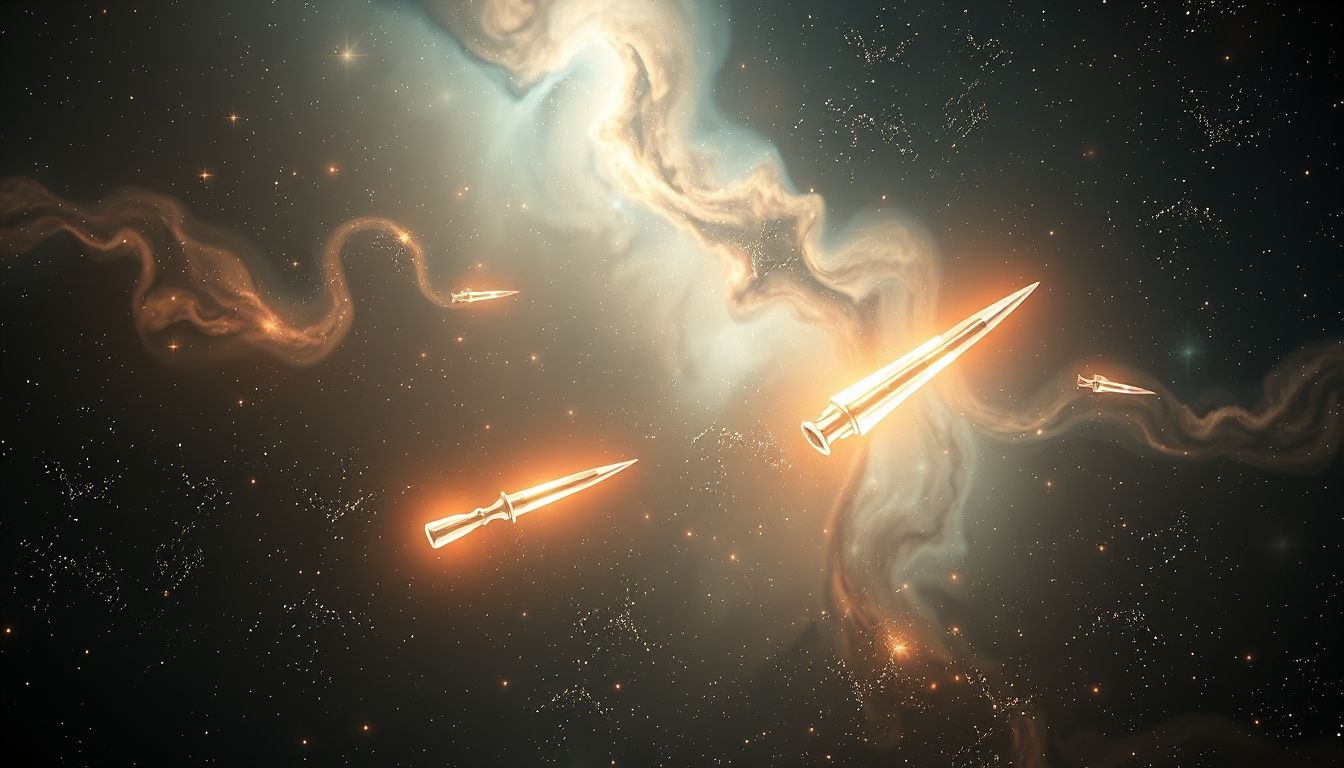 Schitterende wapens symboliseren kracht en innerlijke bescherming in dromen.