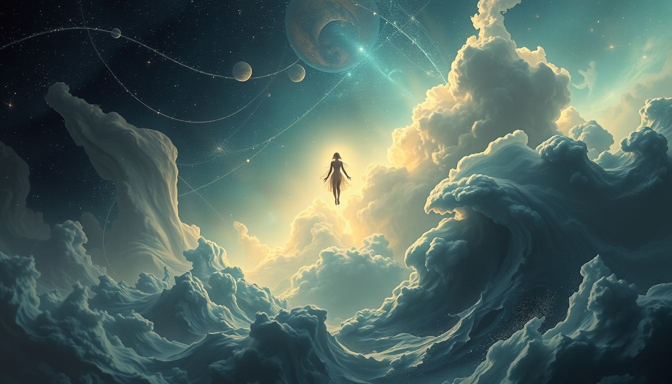 Zweven symboliseert vaak ontsnappen aan problemen en gevaar.