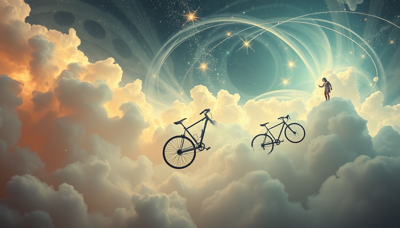 Dromen over fietsen en vallen symboliseert vaak onzekerheid en herstel.