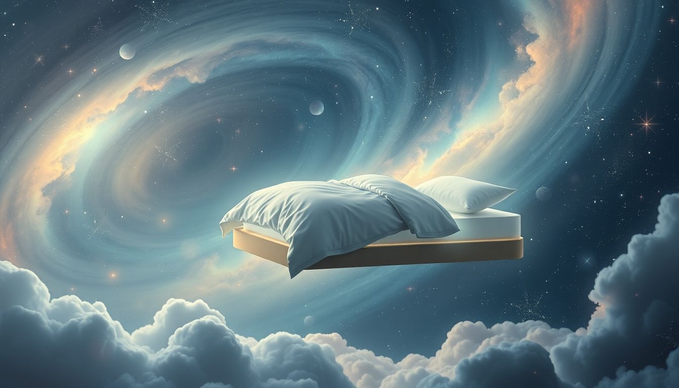 Dromen over een zwevend bed symboliseert vrijheid en veranderende perspectieven.