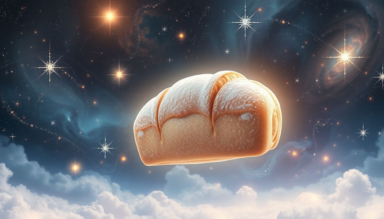 Dromen over enorm groot suikerbrood symboliseert overvloed en geluk.
