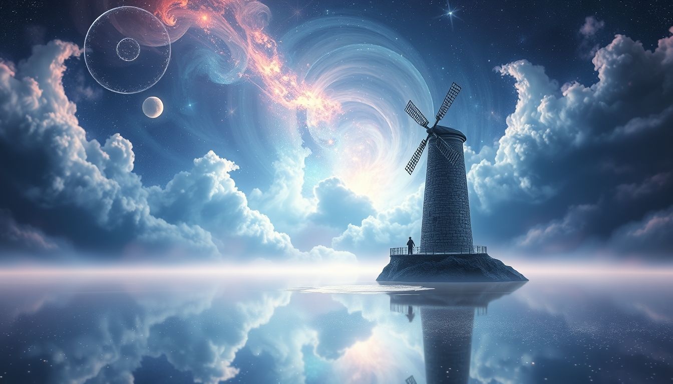 Dromen over een molen aan het meer symboliseert innerlijke rust en balans.