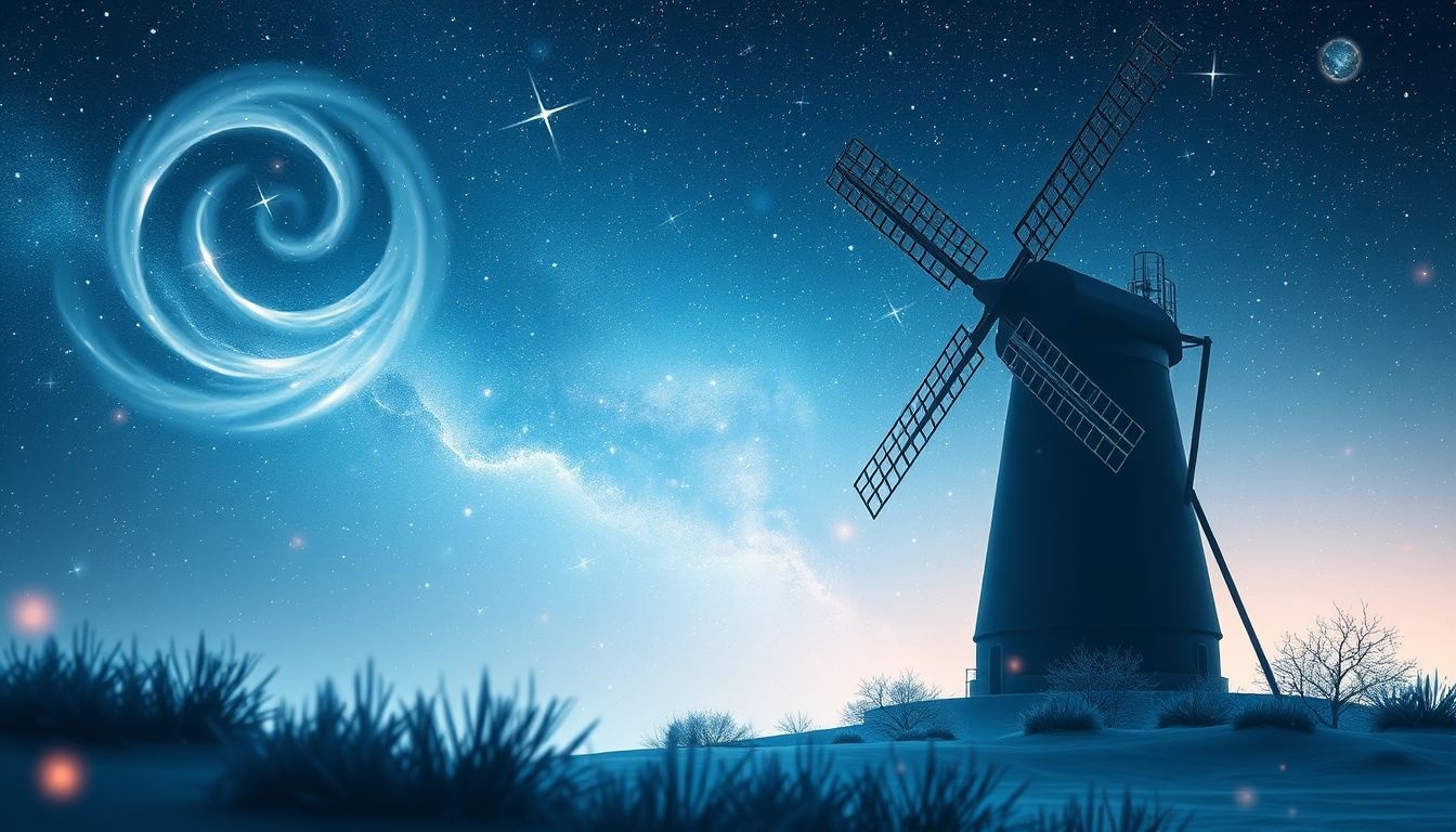Dromen over wintermolens symboliseren rust en innerlijke reflectie.