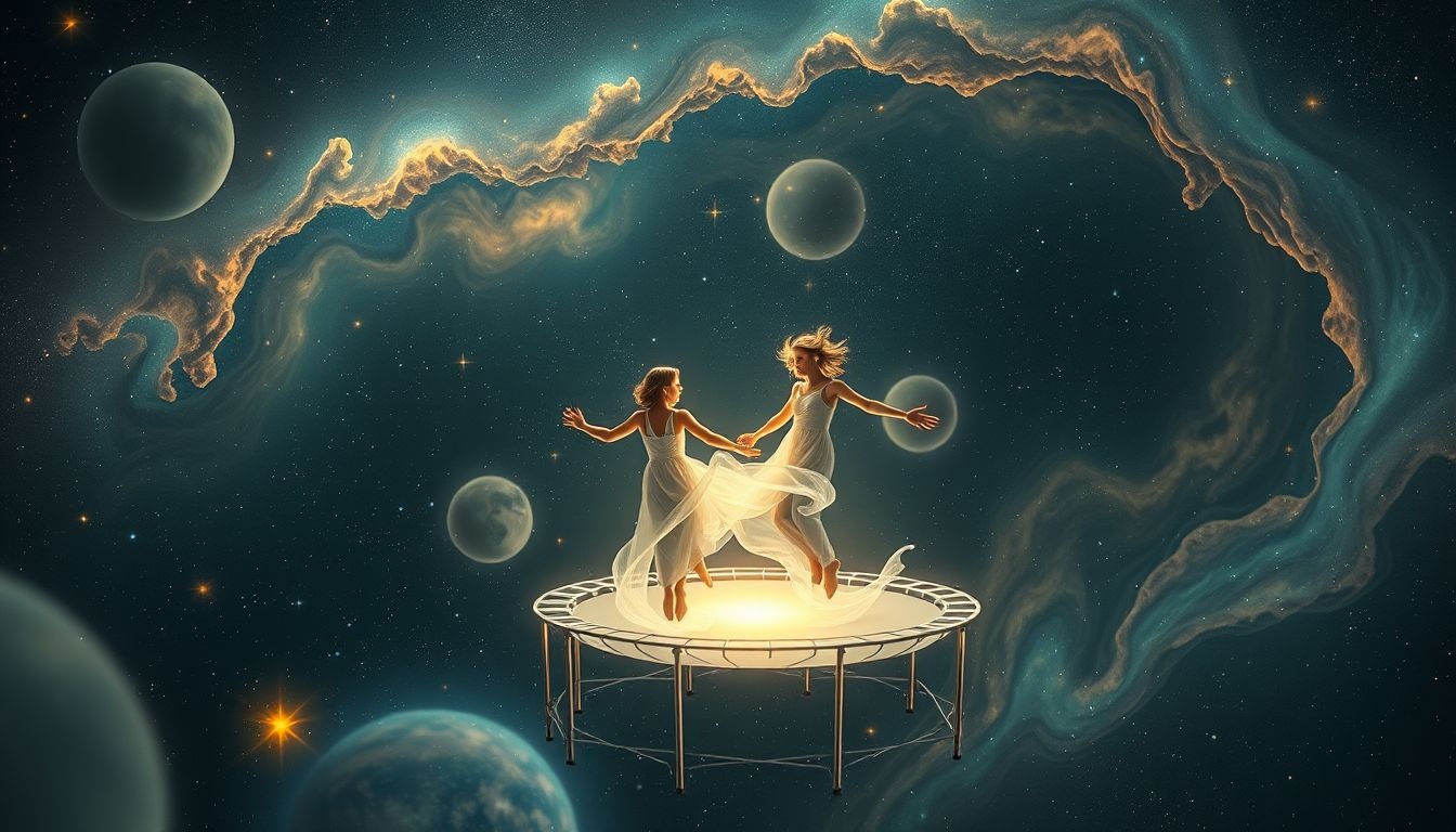 Volwassenen dromen van trampolines symboliseren vrijheid en speelsheid.