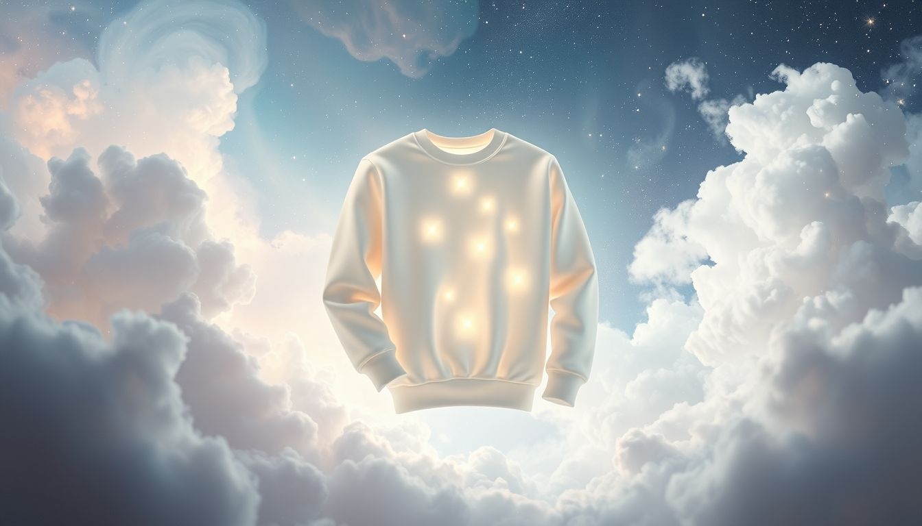 Een wit sweatshirt symboliseert zuiverheid en nieuwe kansen in dromen.