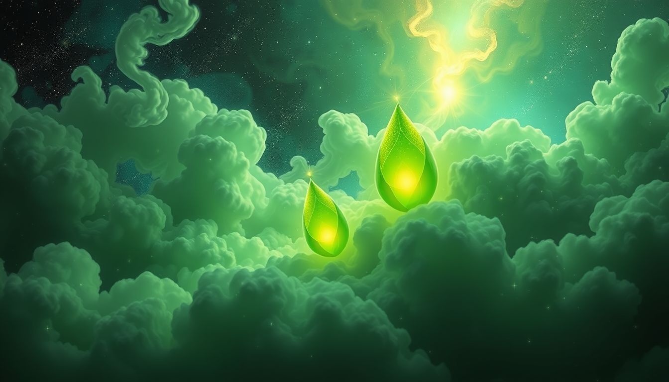 Groene antibiotica symboliseren natuurlijke groei en helende vernieuwing.