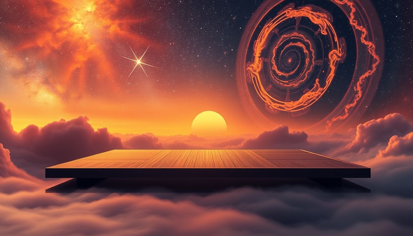 Dromen over zonsondergangen vanaf een dek symboliseren innerlijke rust.