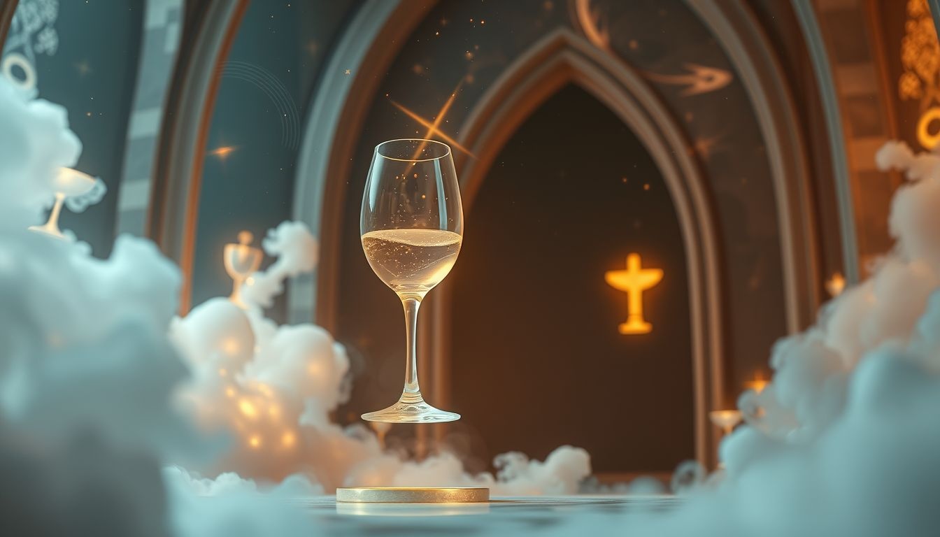 Dromen over altaarwijnglas maken symboliseert spirituele reiniging en verbinding.