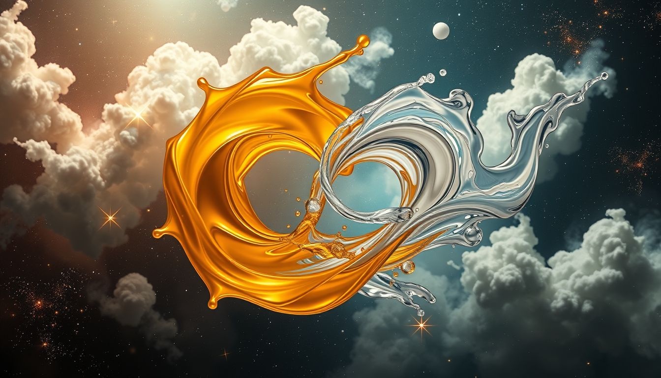 Dromen over olie en water symboliseren innerlijk conflict en onverenigbaarheid.