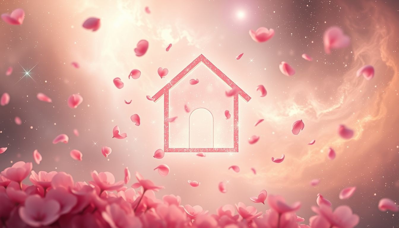 Dromen over kersenbloesems en een huis symboliseren warmte en veiligheid.