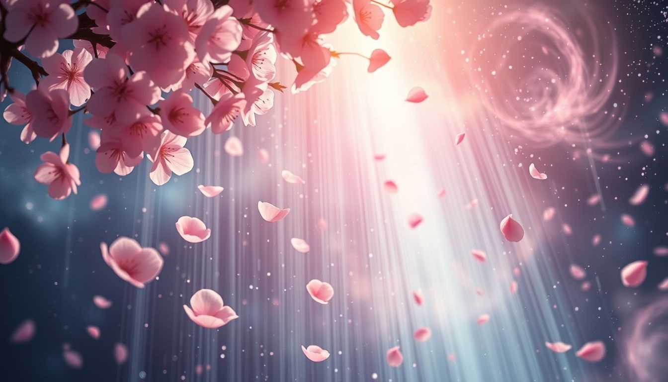 Dromen over regen en kersenbloesems symboliseren innerlijke zuivering en vernieuwing.