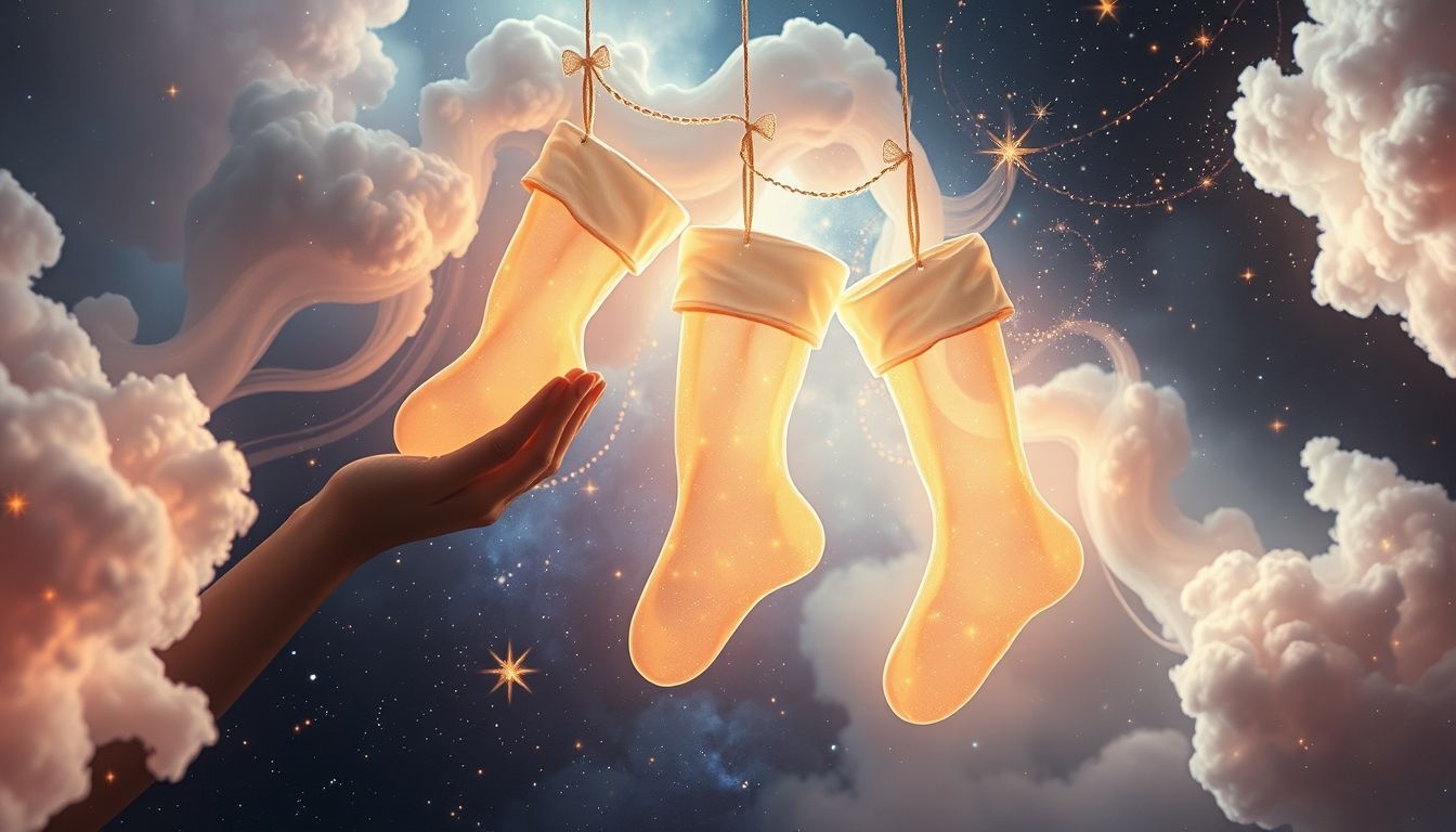 Dromen over kousen als cadeau symboliseert warmte en genegenheid.