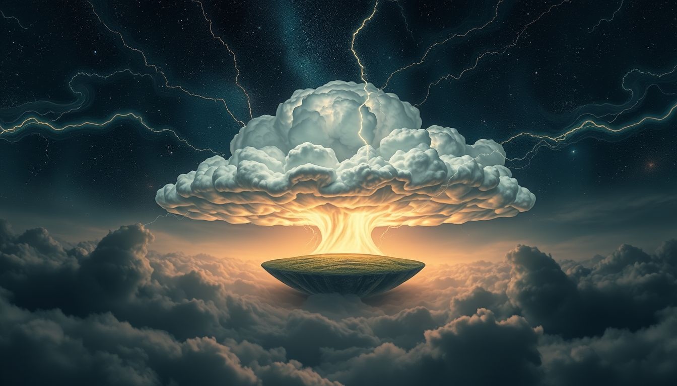 Dromen over onweer op het land symboliseren innerlijke conflicten en spanningen.