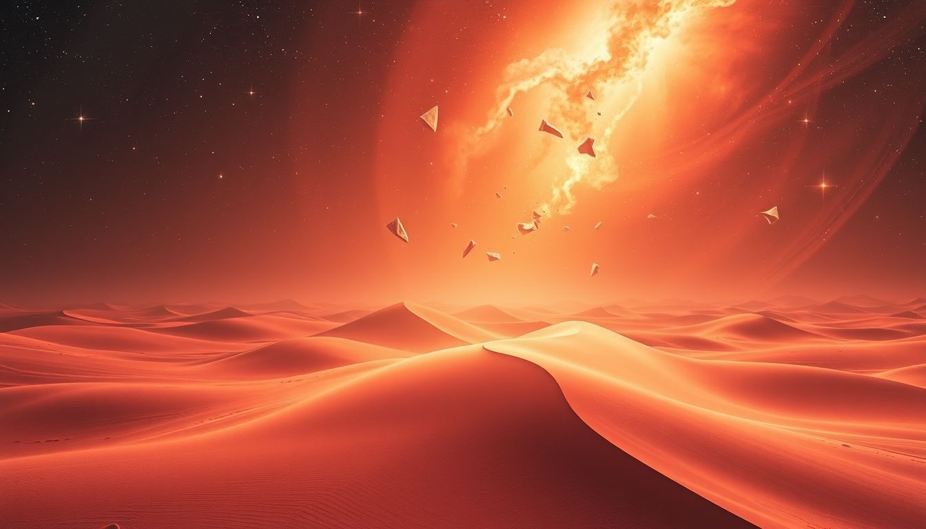 Rode zandduinen op Mars symboliseren verborgen obstakels in dromen.