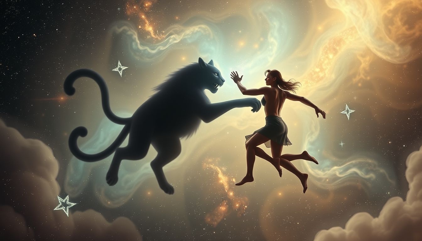 Dromen vechten met puma symboliseert innerlijke kracht en moed.