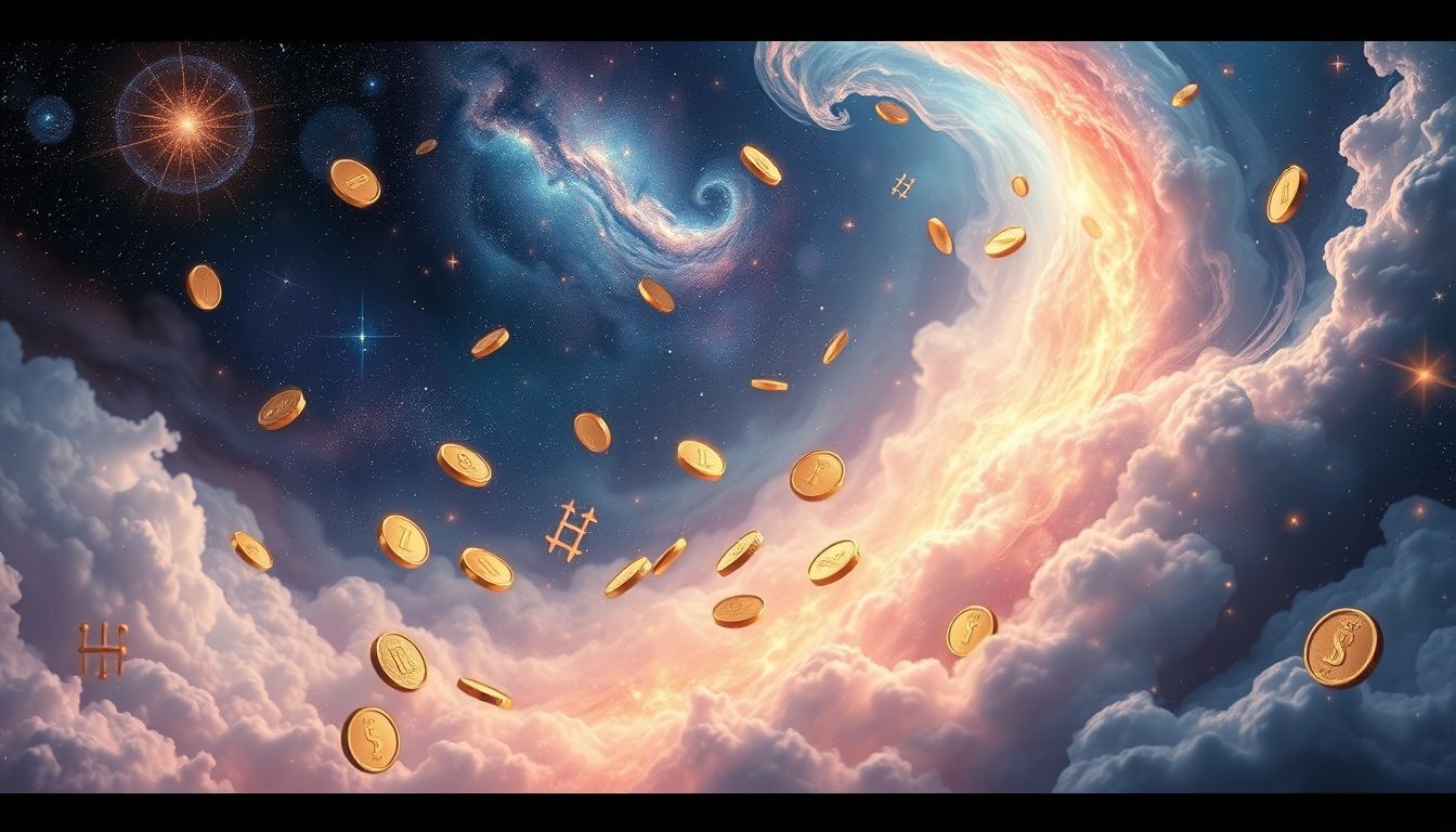 Dromen over munten storten symboliseren vaak financiële groei en overvloed.
