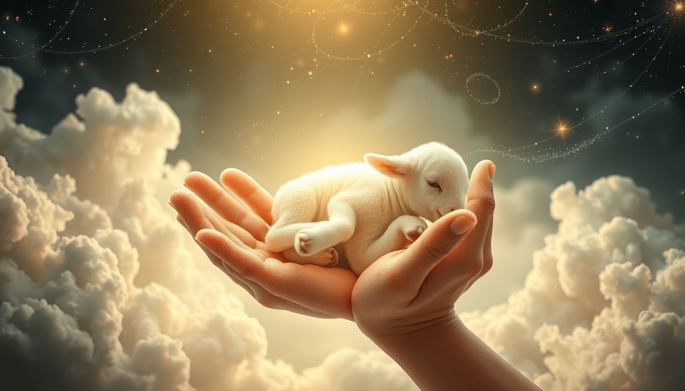 Een paaslam in dromen symboliseert onschuld en nieuwe beginnings.