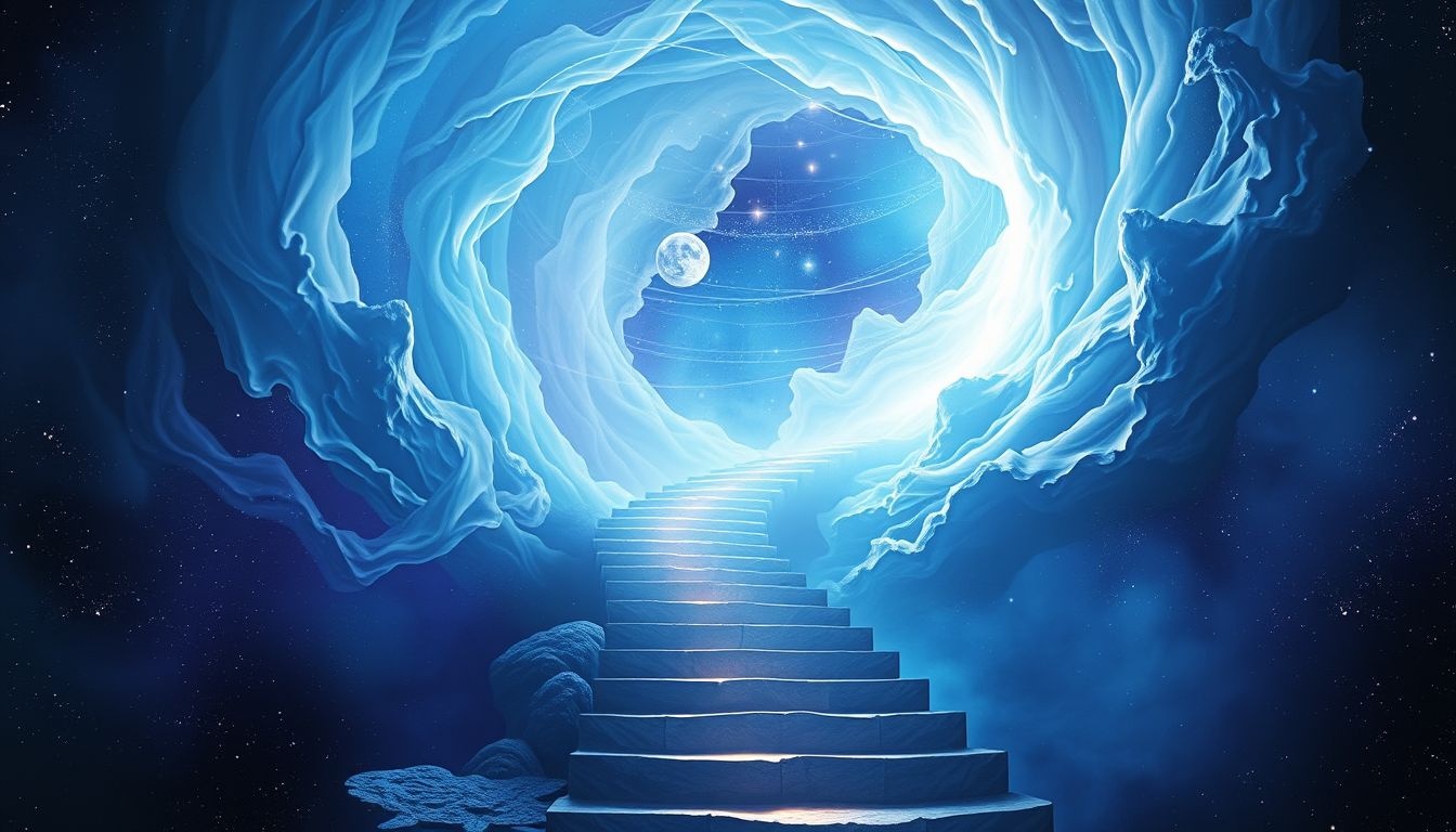 Een stenen trap symboliseert duurzame vooruitgang en innerlijke kracht.