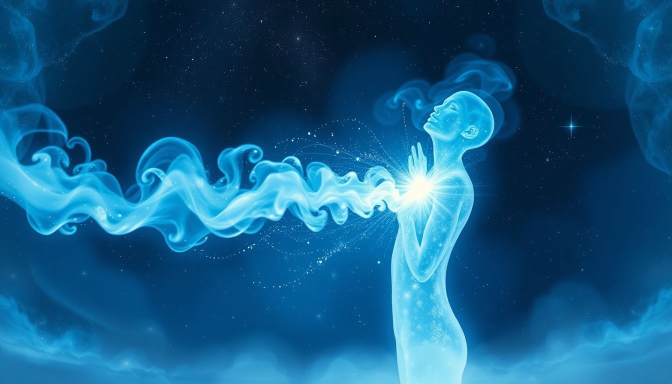 Dromen over koude lucht inademen symboliseert verfrissende nieuwe inzichten.