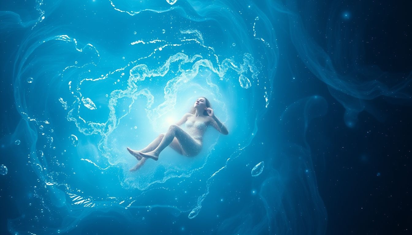 Dopen in ijskoud water symboliseert vaak zuivering en nieuw begin.