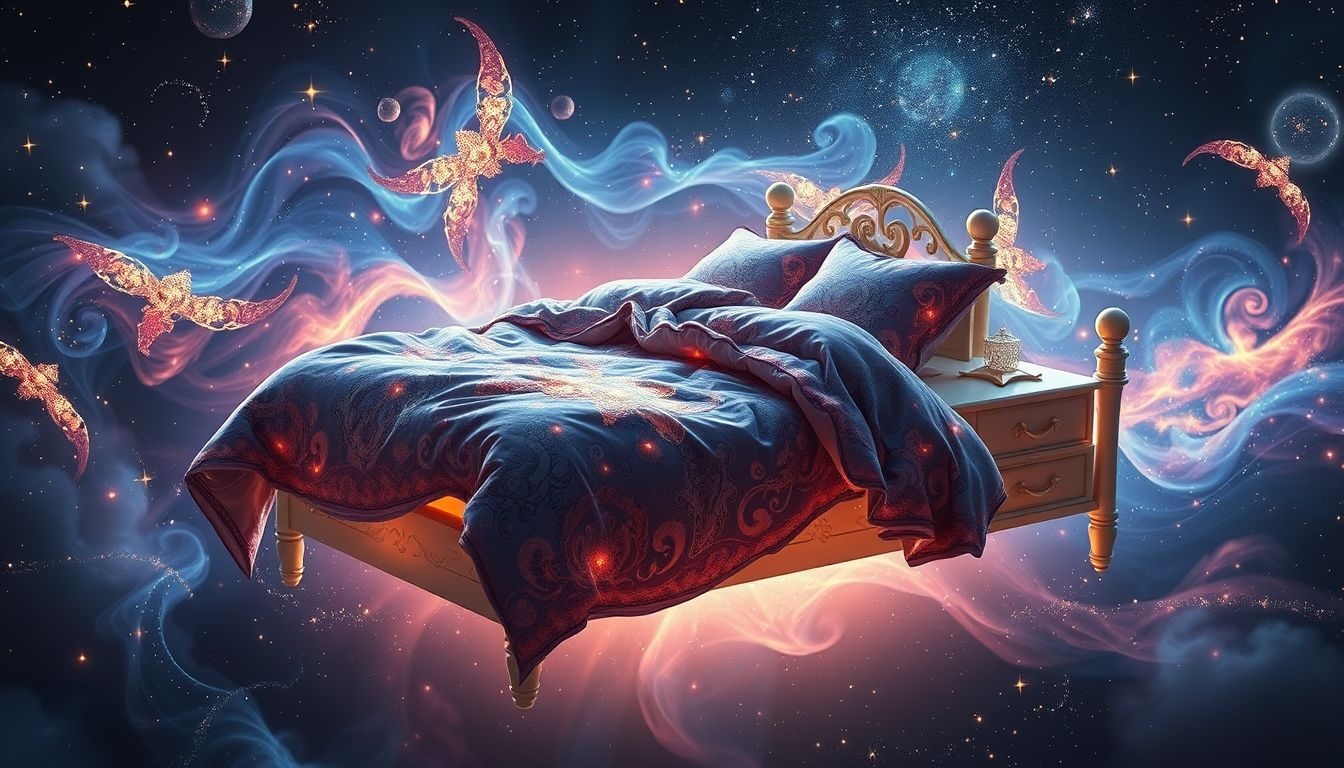 Een bed opmaken met patroon weerspiegelt ordening en emotionele harmonie.