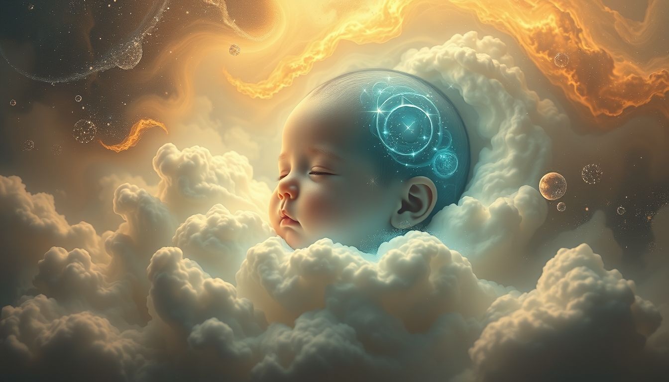 Een babyhoofd in dromen symboliseert nieuw begin en kwetsbaarheid.