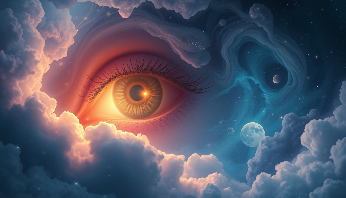 Een dubbele pupil in droom symboliseert verborgen waarheden en intuïtie.