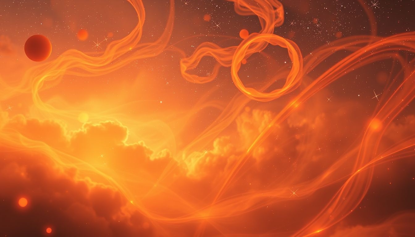 Een oranje avondgloed symboliseert creatieve energie en optimisme.