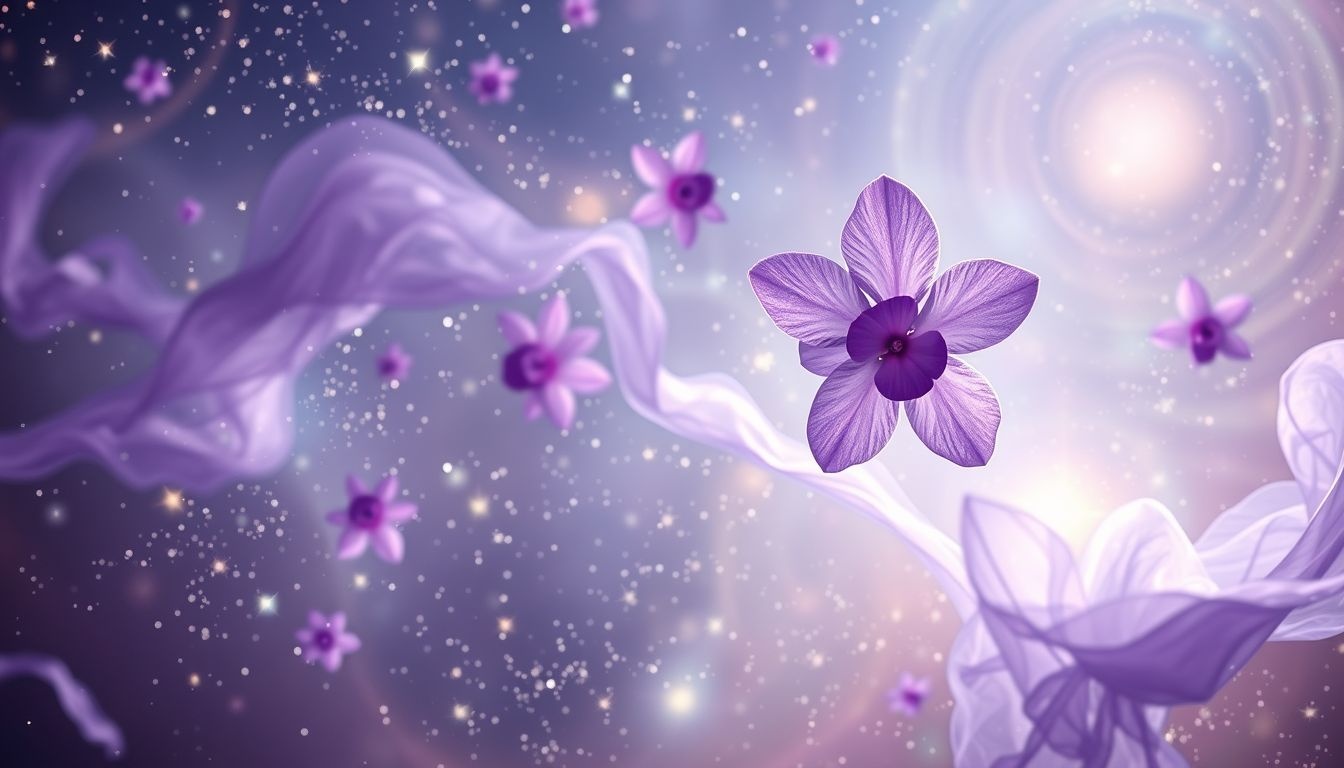 Dromen over een paarse flor symboliseert spirituele groei en transformatie.