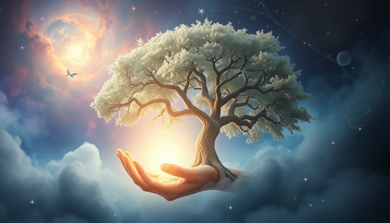 Een onbekende boom omhelzen symboliseert nieuwe groei en verbinding.