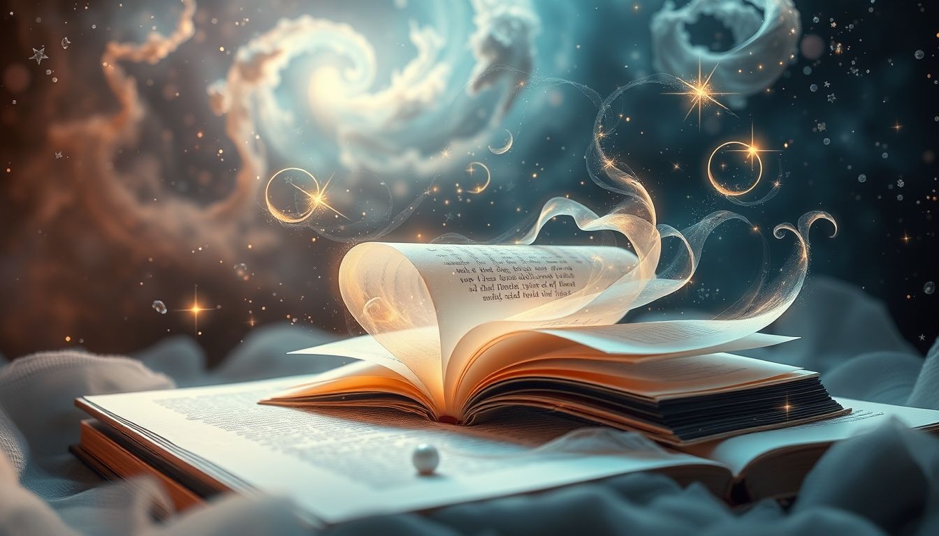 Een muffe geur in oud boek symboliseert vergeten herinneringen.