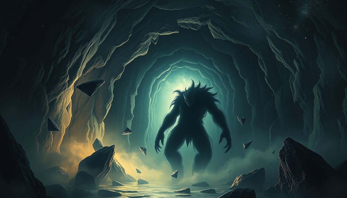 Een monster in de kelder symboliseert onderdrukte angsten en emoties.