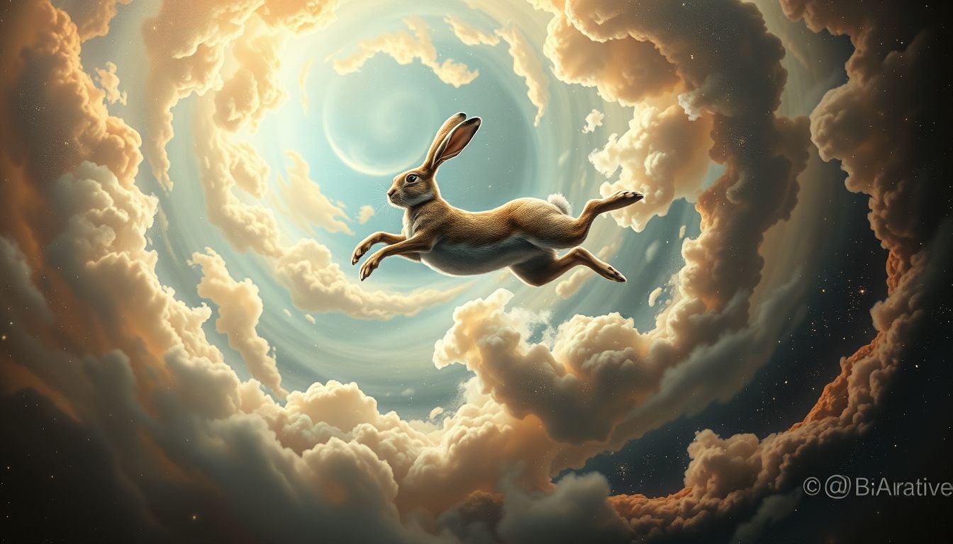 Een springende haas symboliseert vrijheid en snelle verandering in dromen.