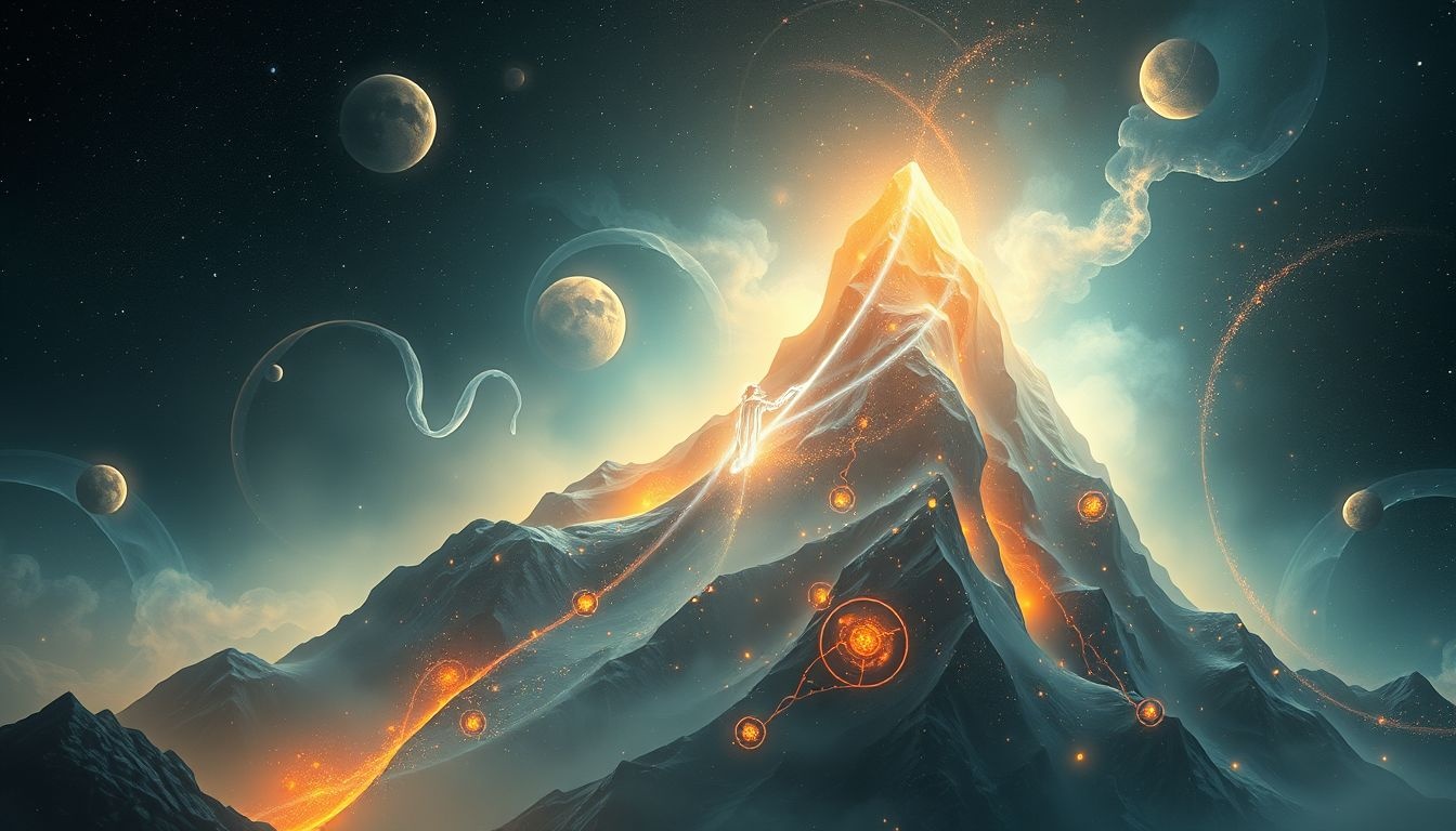Glijden van een berg symboliseert moed om grote levensuitdagingen aan te gaan.