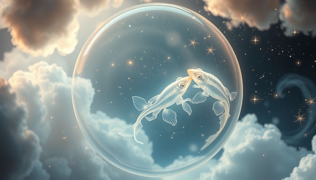 Kikkervisjes in een aquarium symboliseren groei en innerlijke transformatie.