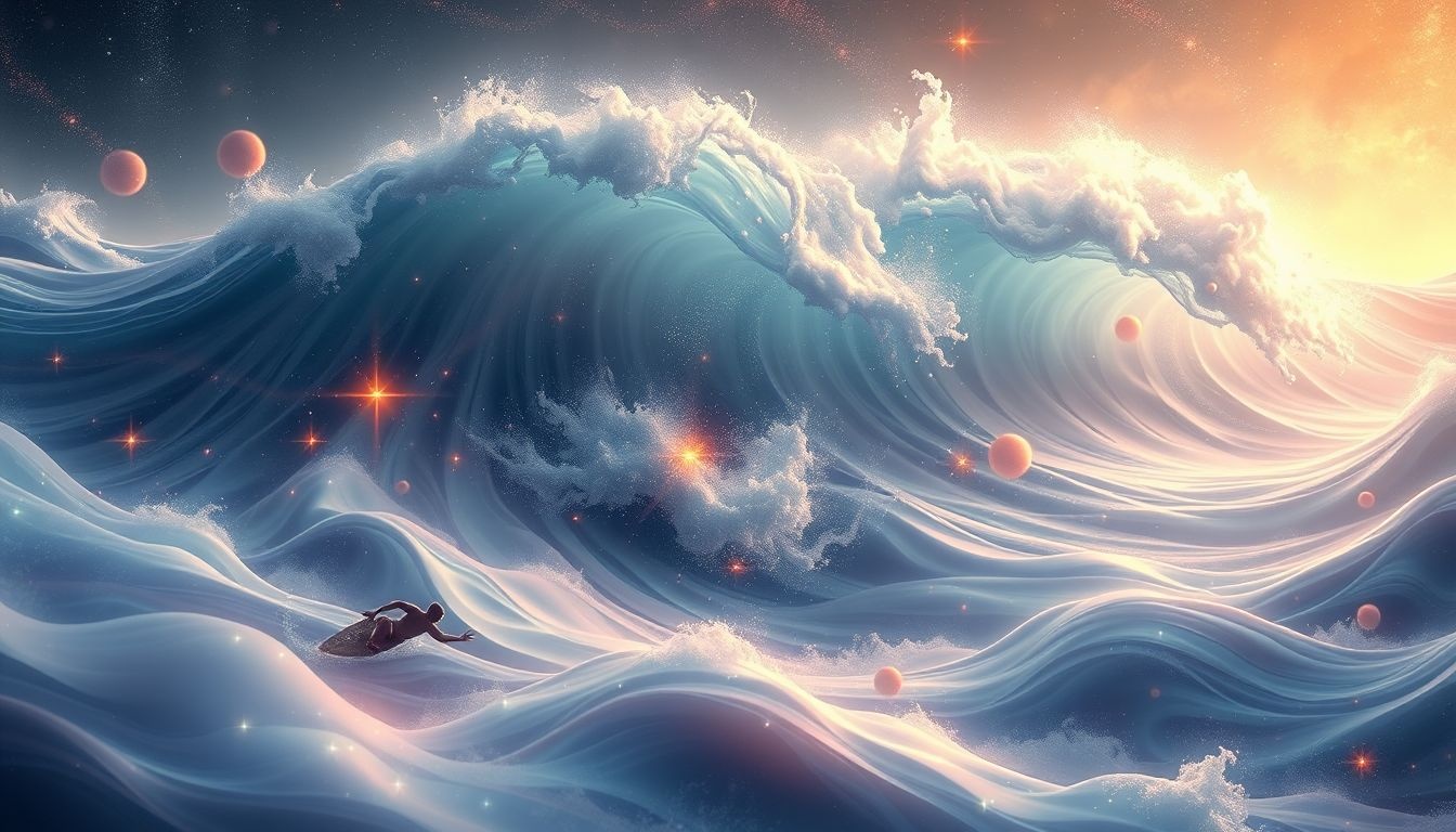 Surfen symboliseert emoties beheersen; verdrinken waarschuwt voor overweldiging.