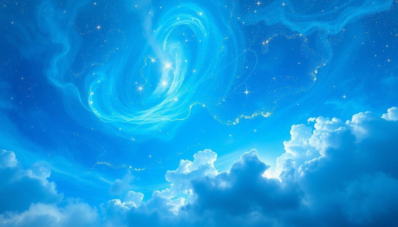 Dromen over azuurblauwe lucht symboliseren innerlijke rust en vrijheid.