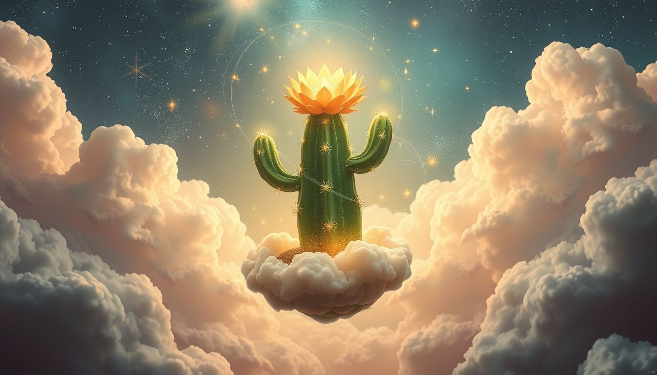 Een bloeiende cactus symboliseert groei en onverwachte positieve wendingen.