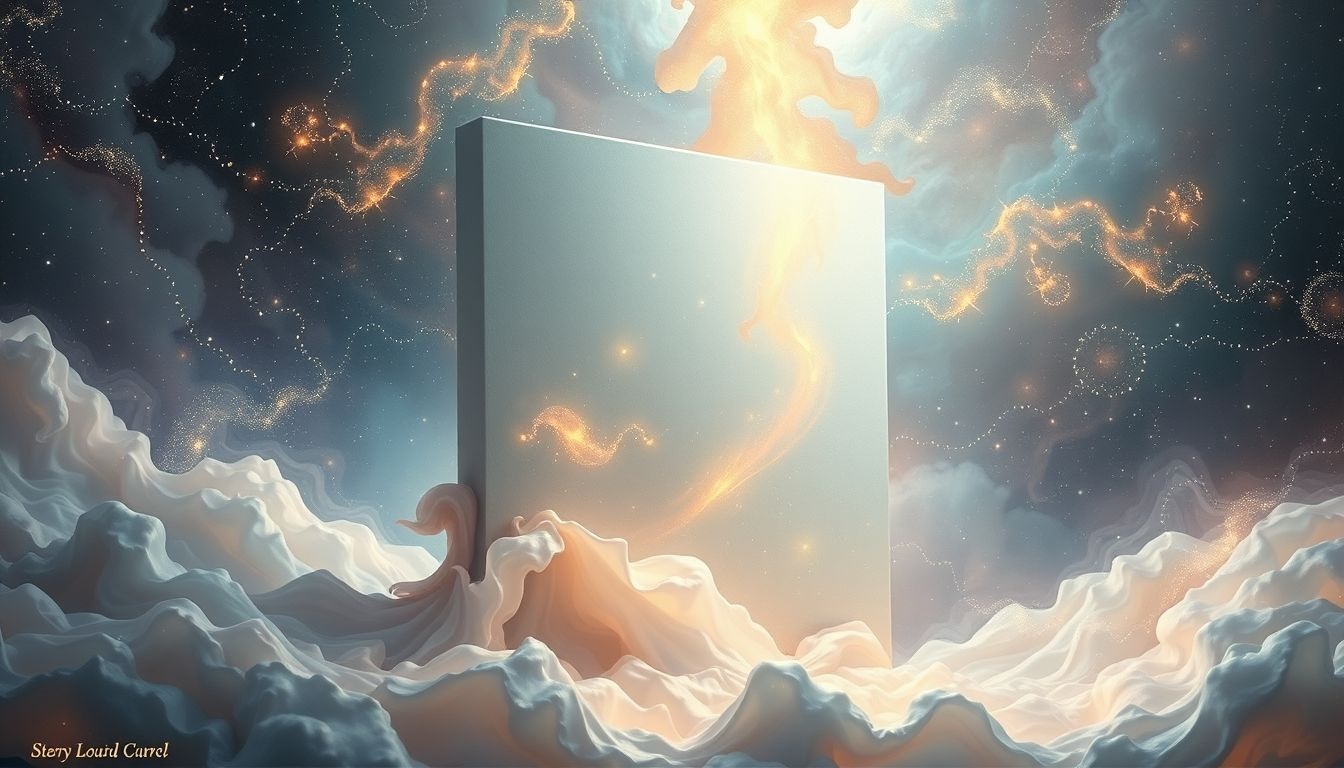 Een veranderend canvas symboliseert innerlijke groei en nieuwe mogelijkheden.