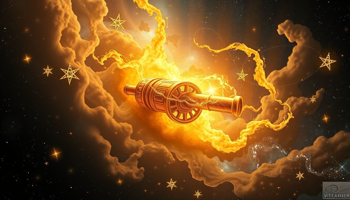 Dromen over een gouden kanon symboliseert macht en waardevolle kansen.