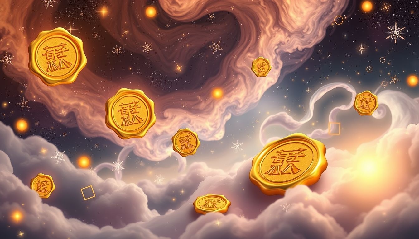 Dromen over gouden lakzegels symboliseren waardevolle, geheime communicatie.