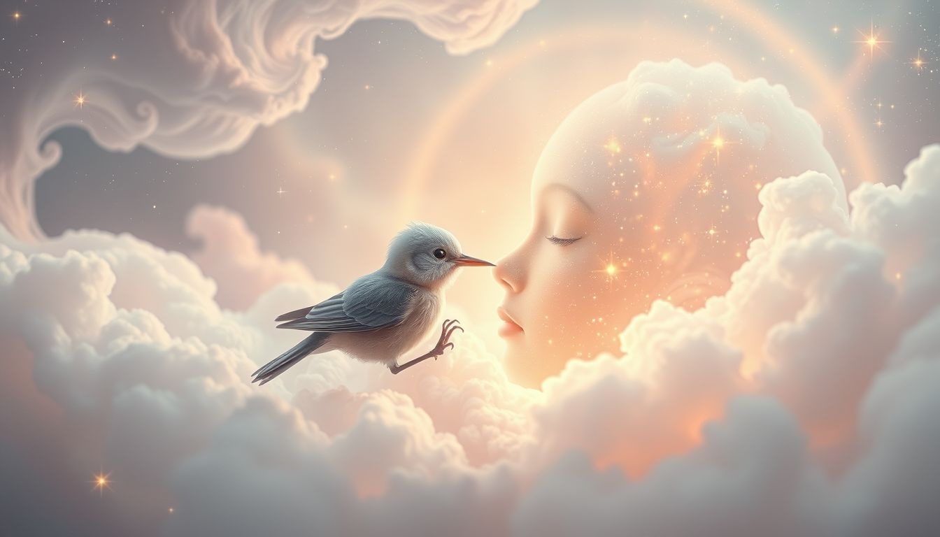 Een jonge vogel die je kust symboliseert onschuldige liefde en hoop.