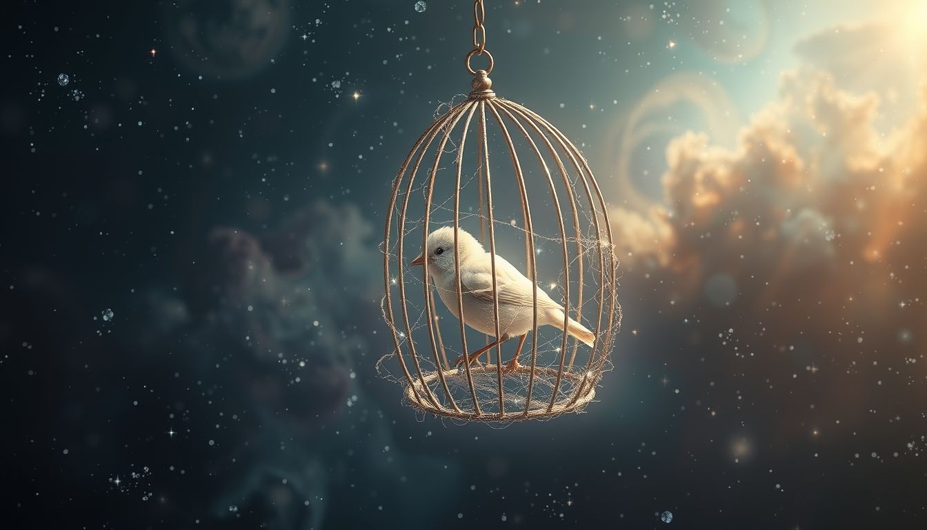 Dromen over jonge vogels in een kooi symboliseren ingehouden potentieel.