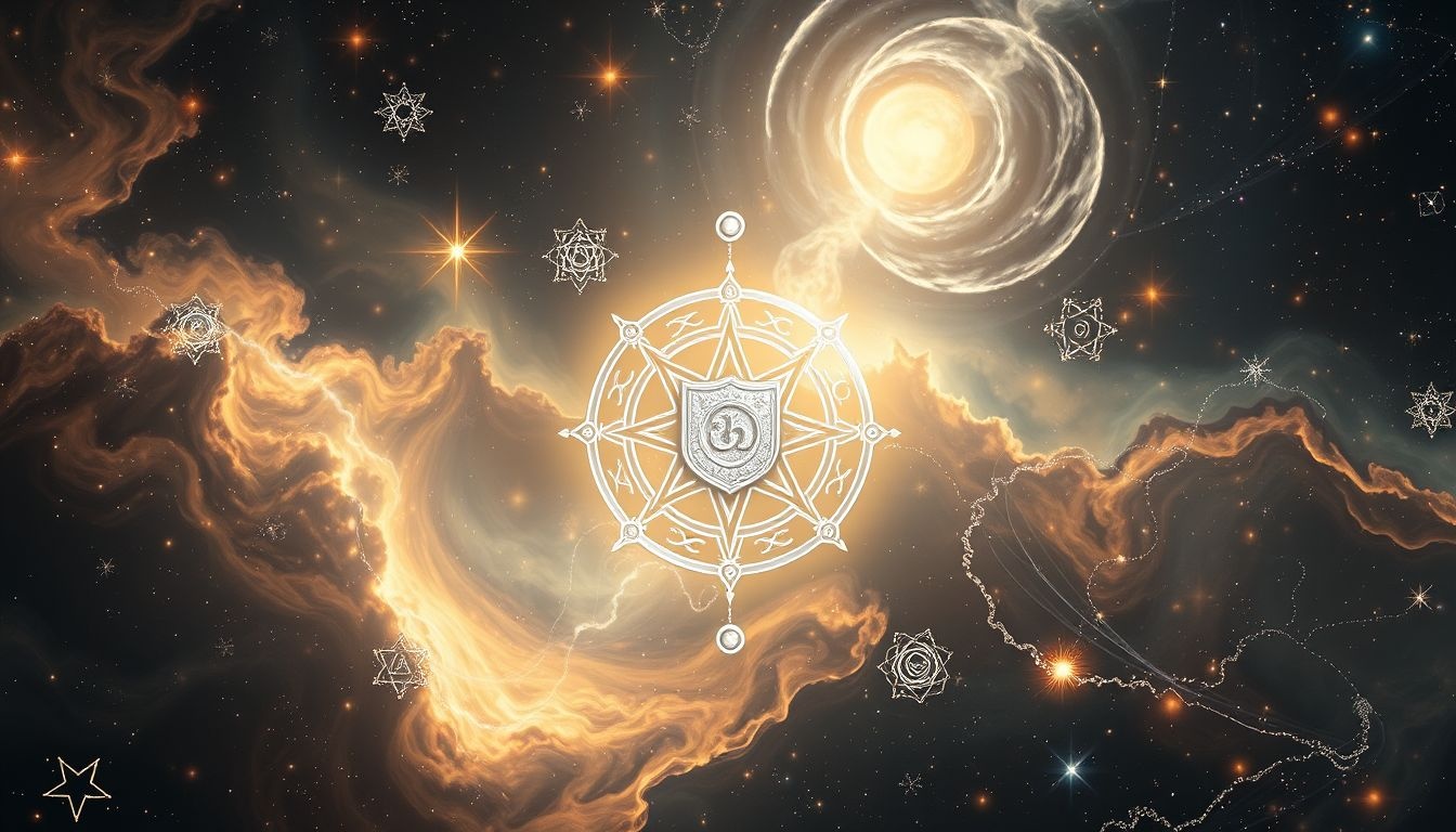 Dromen over een zilveren talisman symboliseert beschermende energie en intuïtie.